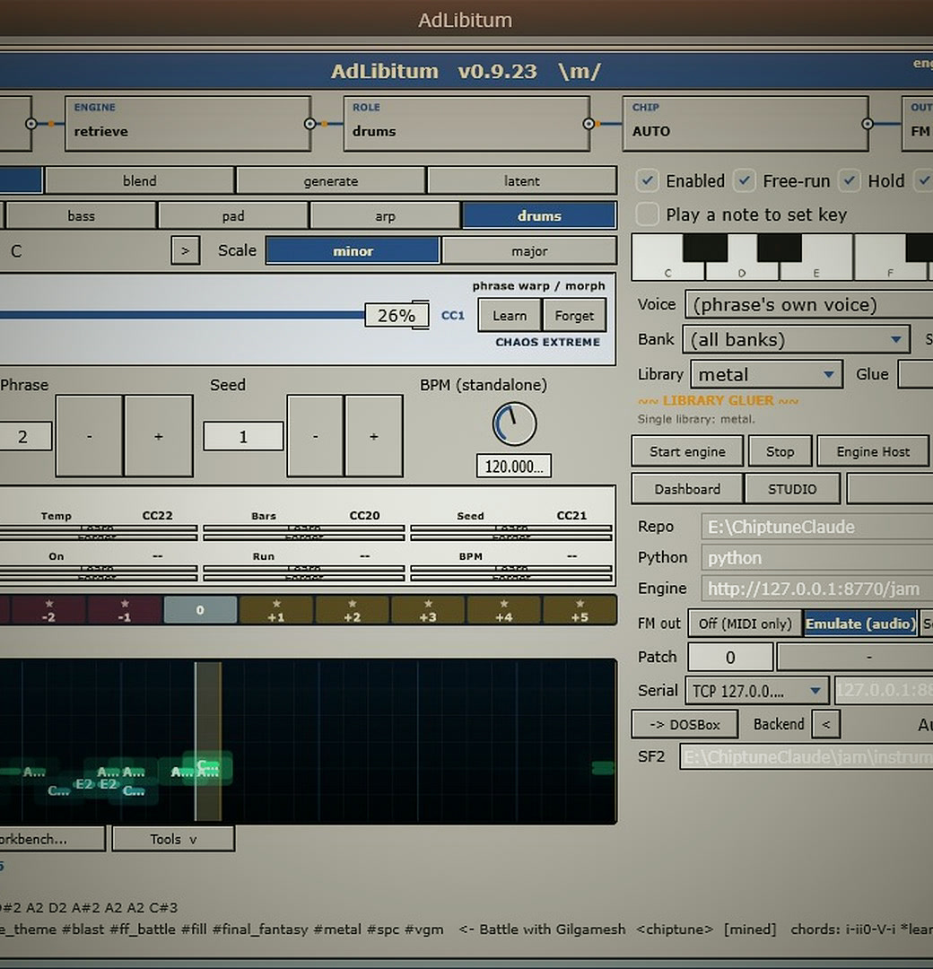 AdLibitum standalone jam UI