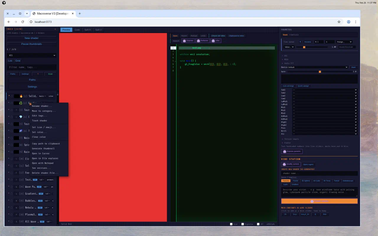 Context menu